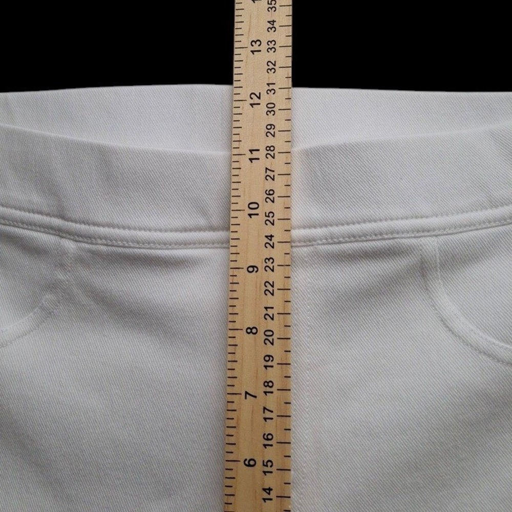 Time and Tru Pants M S White Cropped Stretch Pull On Pockets Casual Career - Picture 8 of 11
